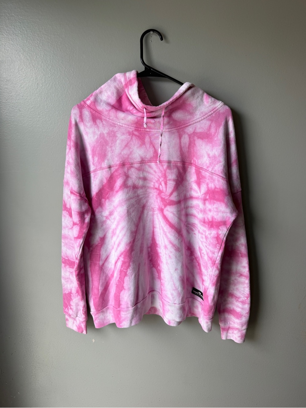 Simply Southern Pink Tie Dye Cowl Neck Sweatshirt Medium